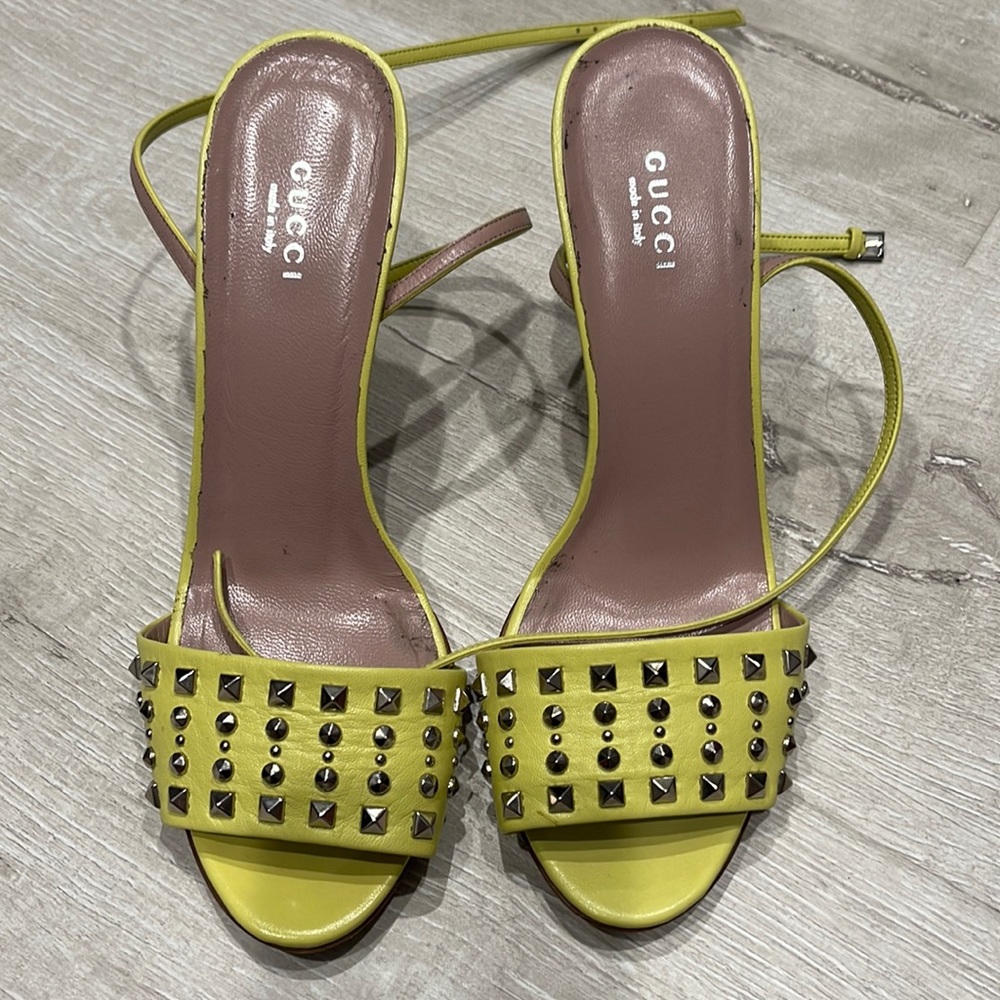 Gucci heels, size 38, good condition, highlight yellow